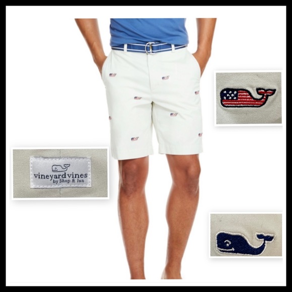 Vineyard Vines Other - NWT VINEYARD VINES USA Flag Whale Embroidered Breaker Shorts